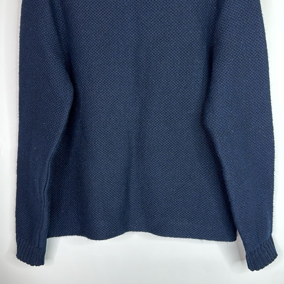 Baltic Inspirations Scandanavian Navy Blue Wool Blend Full Zip Sweater Small - Picture 6 of 10